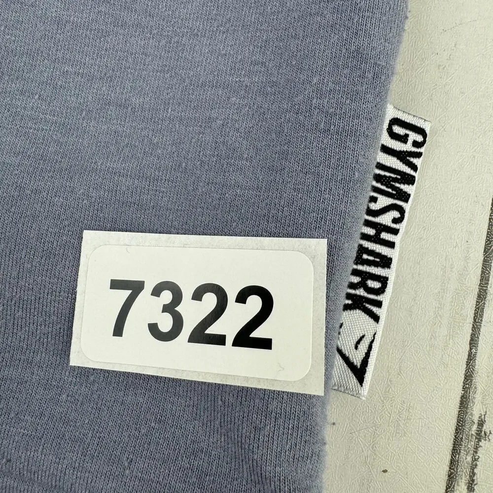 Gymshark Steel Blue Solace Cropped Long Sleeve Tumbhole Sweater Size Small - Picture 13 of 14